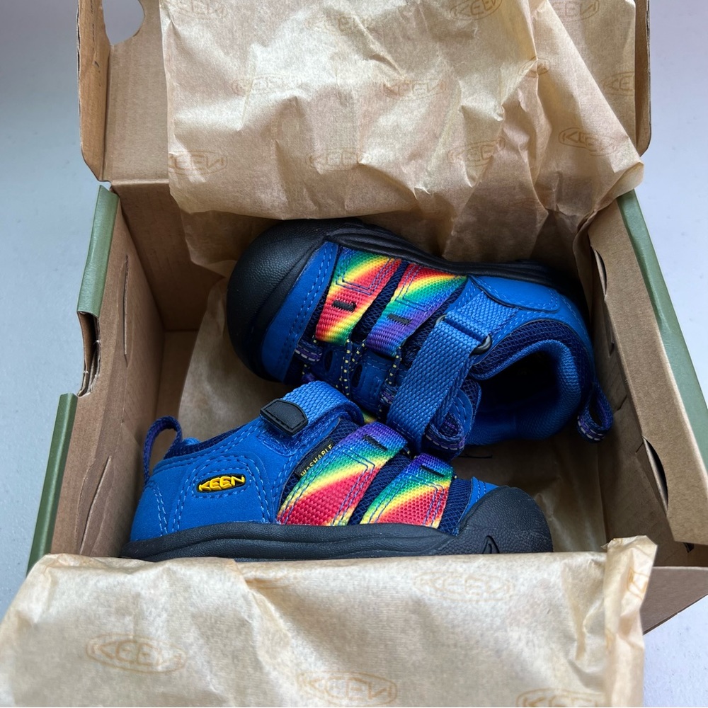 Keen Newport H2 Bright Cobalt Blue Rainbow Sandals - Picture 4 of 13
